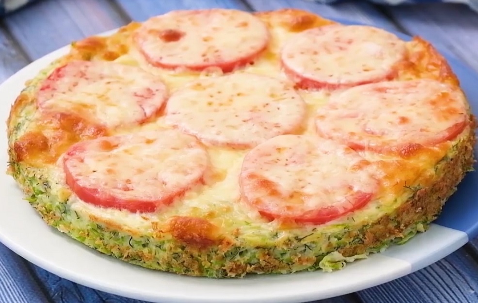 Torta salata alle zucchine e pomodori